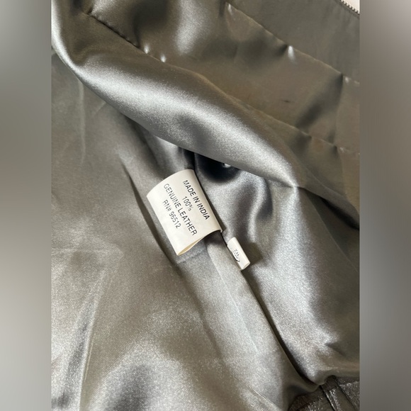 🌾 Saguaro Charcoal Grey Leather Vest with Zip Closure - Picture 4 of 6